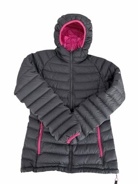 MCKINLEY Grey & Pink Hooded Puffer Jacket Lightweight Down Winter Coat xs